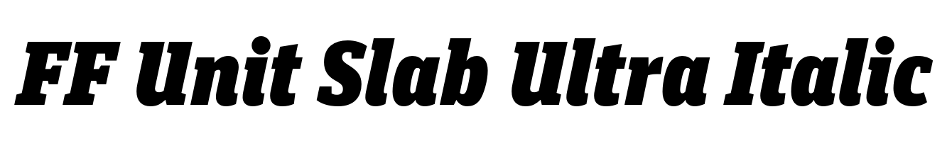 FF Unit Slab Ultra Italic